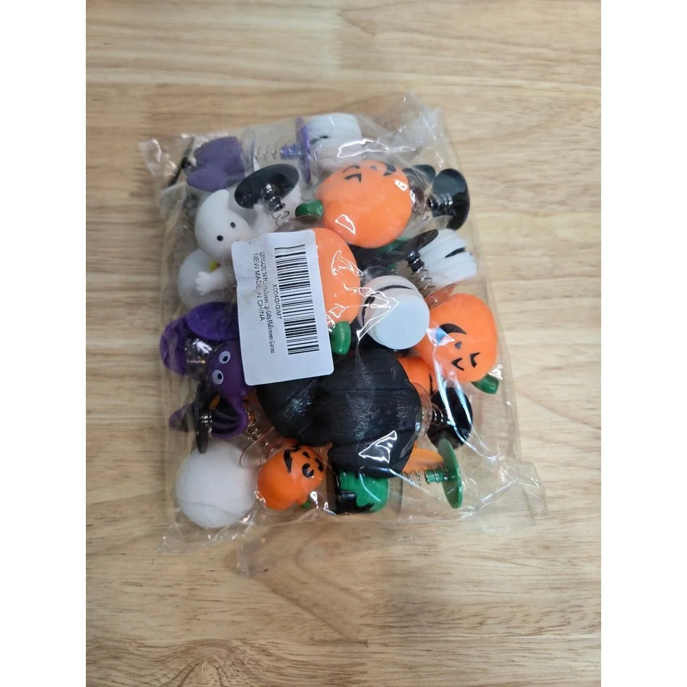 24 Pack Halloween Popper Toys Jump Up Spring Fidget Party Favors Bulk Spooky Set